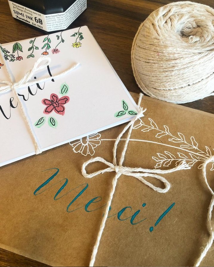 Thank you card example